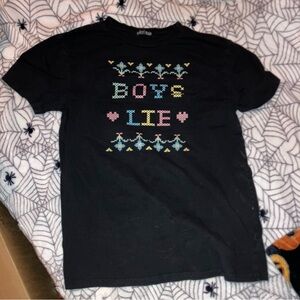 CURRENT MOOD BOYS LIE CROSS STITCH GRAPHIC TEE